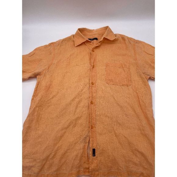 Men's Orange Dress Shirt - Picture 7 of 8